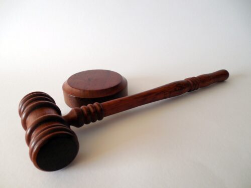 wooden gavel concept