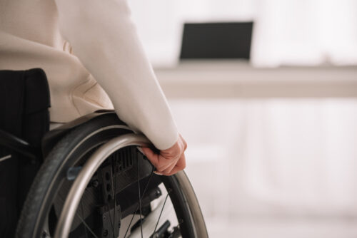 person sitting wheelchair